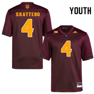 Youth Cam Skattebo Maroon Arizona State #4 Jersey 177743-673