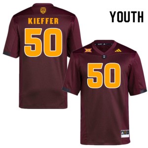 Youth Carston Kieffer Maroon Arizona State Sun Devils #50 Jersey 771223-647