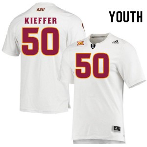 Youth Carston Kieffer White Arizona State Sun Devils #50 Jersey 140487-463