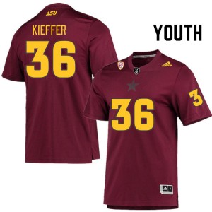 Youth Carston Kieffer Maroon Sun Devils #36 Jersey 799184-256