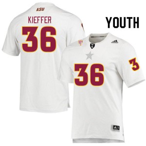 Youth Carston Kieffer White Arizona State University #36 Jersey 691784-561