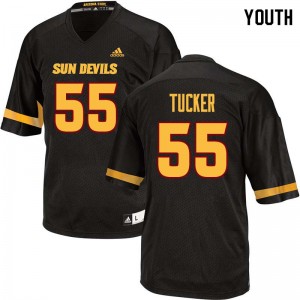 Youth Casey Tucker Black Arizona State Sun Devils #55 Jersey 228592-219