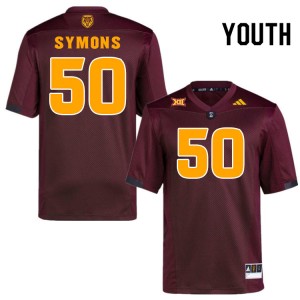 Youth Chance Symons Maroon Sun Devils #50 Jersey 678969-604