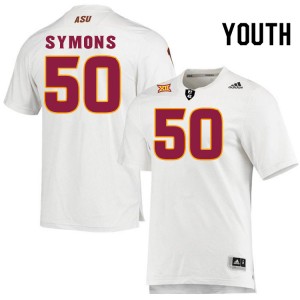 Youth Chance Symons White Arizona State Sun Devils #50 Jersey 977100-792