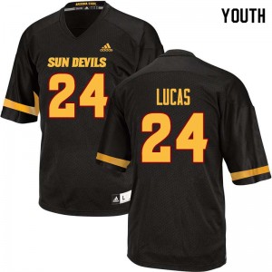 Youth Chase Lucas Black Arizona State University #24 Jersey 202356-377