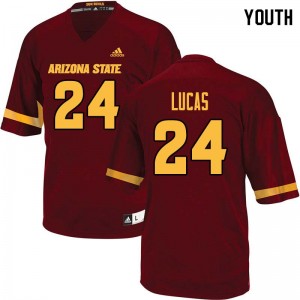 Youth Chase Lucas Maroon Arizona State #24 Jersey 967835-325
