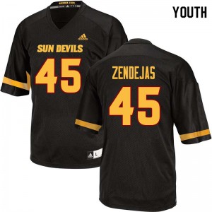 Youth Christian Zendejas Black Arizona State University #45 Jersey 250645-676