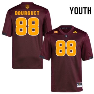 Youth Coben Bourguet Maroon Arizona State Sun Devils #88 Jersey 197356-130