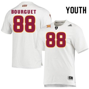 Youth Coben Bourguet White Arizona State #88 Jersey 935032-835