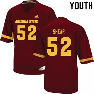 Youth Cody Shear Maroon Arizona State Sun Devils #52 Jersey 698672-950