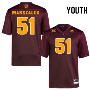 Youth Cole Marszalek Maroon Arizona State University #51 Jersey 309173-980
