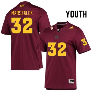 Youth Cole Marszalek Maroon Arizona State Sun Devils #32 Jersey 802827-505
