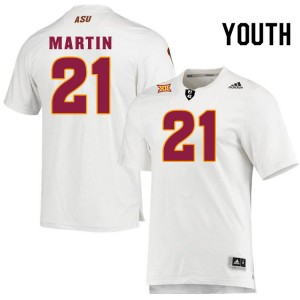 Youth Cole Martin White Arizona State #21 Jersey 639361-586