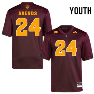 Youth Coleson Arends Maroon Arizona State University #24 Jersey 135653-975