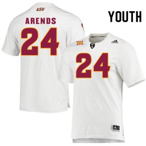 Youth Coleson Arends White Arizona State University #24 Jersey 777982-518