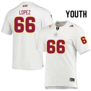 Youth Connor Lopez White Arizona State #66 Jersey 620421-491
