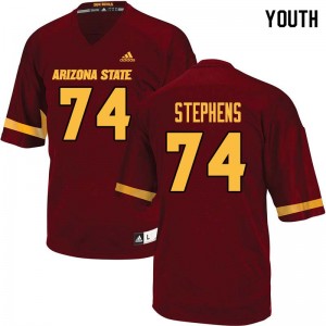 Youth Corey Stephens Maroon Arizona State Sun Devils #74 Jersey 946844-635