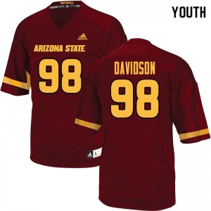Youth D.J. Davidson Maroon Arizona State University #98 Jersey 492100-519