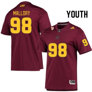 Youth Dashaun Mallory Maroon Arizona State University #98 Jersey 129200-454