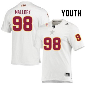 Youth Dashaun Mallory White Arizona State Sun Devils #98 Jersey 140479-906