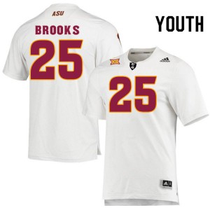 Youth DeCarlos Brooks White Arizona State University #25 Jersey 329825-281