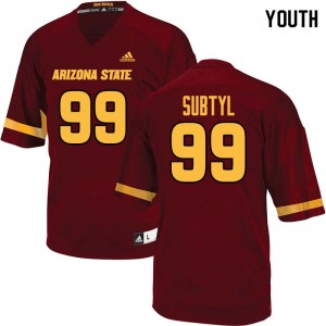 Youth Dougladson Subtyl Maroon Sun Devils #99 Jersey 188784-503