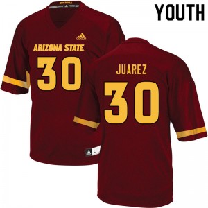 Youth Elijah Juarez Maroon Arizona State #30 Jersey 614101-962