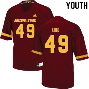 Youth Gage King Maroon Arizona State Sun Devils #49 Jersey 371021-491