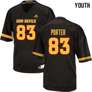 Youth Geordon Porter Black Arizona State Sun Devils #83 Jersey 754360-649