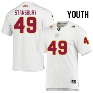 Youth Gharin Stansbury White Arizona State University #49 Jersey 438902-803
