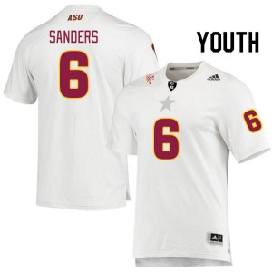 Youth Giovanni Sanders White Sun Devils #6 Jersey 479966-499