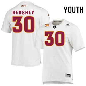Youth Ian Hershey White Arizona State #30 Jersey 414300-216