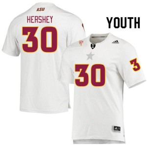 Youth Ian Hershey White Arizona State #30 Jersey 793176-730