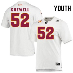 Youth Ian Shewell White Arizona State Sun Devils #52 Jersey 102296-157