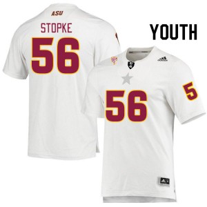Youth Isaac Stopke White Sun Devils #56 Jersey 547266-694