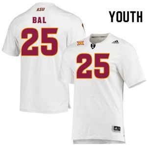 Youth Jack Bal White Arizona State #25 Jersey 149864-766