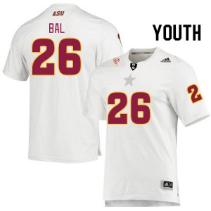 Youth Jack Bal White Arizona State University #26 Jersey 641900-546