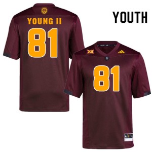 Youth Jamaal Young II Maroon Arizona State University #81 Jersey 700258-402