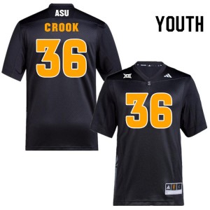 Youth Jordan Crook Black Arizona State Sun Devils #36 Jersey 396798-586