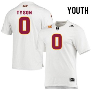 Youth Jordyn Tyson White Arizona State University #0 Jersey 926674-382