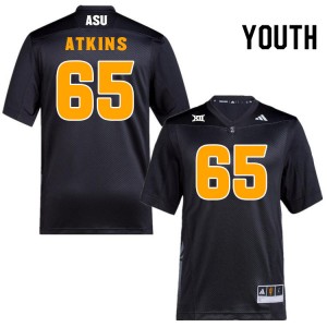 Youth Josh Atkins Black Sun Devils #65 Jersey 684696-135