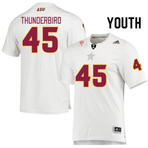 Youth K'Vion Thunderbird White Arizona State University #45 Jersey 774952-380