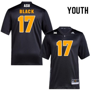 Youth Kaleb Black Black Arizona State #17 Jersey 656778-294