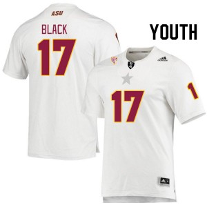 Youth Kaleb Black White Arizona State University #17 Jersey 354627-676