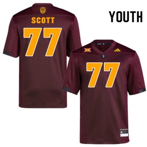 Youth Kyle Scott Maroon Arizona State #77 Jersey 181708-534