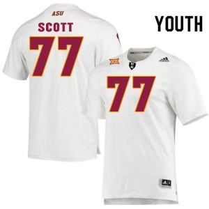 Youth Kyle Scott White Arizona State #77 Jersey 477368-550