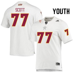 Youth Kyle Scott White Arizona State University #77 Jersey 829713-316