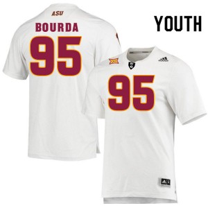 Youth Kyran Bourda White Arizona State University #95 Jersey 841169-743