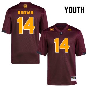 Youth Kyson Brown Maroon Arizona State Sun Devils #14 Jersey 688915-790