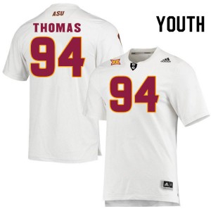 Youth Landen Thomas White Sun Devils #94 Jersey 283957-762